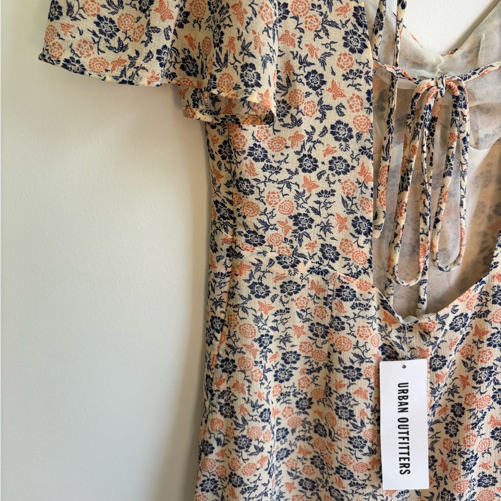 UO Spring Shower Chiffon Tie-Back Mini Dress - Picture 6 of 10